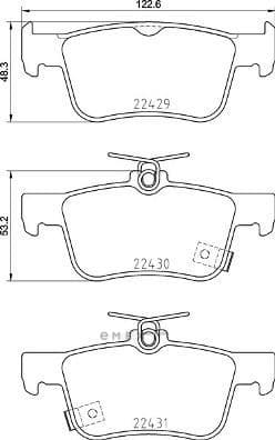 OEM PAD KIT, DISC BRAKE P28089