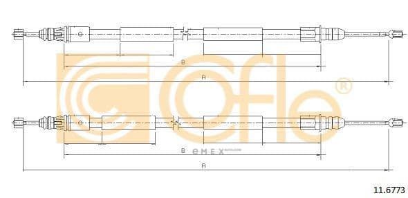 OEM CABLE ASSY, PARKING BRAKE 116773