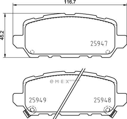 OEM PAD KIT, DISC BRAKE P28090