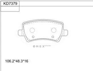 OEM PAD KIT, DISC BRAKE KD7379