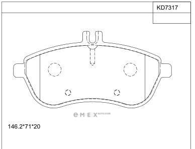 OEM PAD KIT, DISC BRAKE KD7317