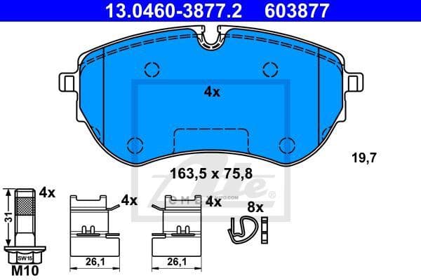 OEM PAD KIT, DISC BRAKE 13046038772