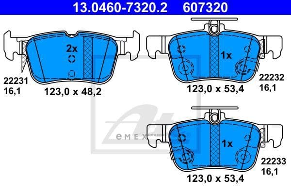 OEM PAD KIT, DISC BRAKE 13046073202