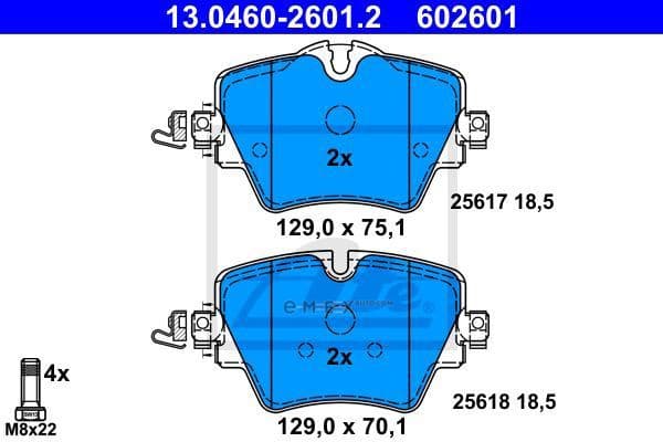 OEM PAD KIT, DISC BRAKE 13046026012