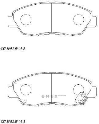 OEM PAD KIT, DISC BRAKE KD1701