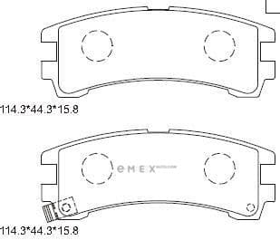 OEM PAD KIT, DISC BRAKE KD1736