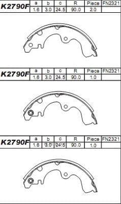 OEM BRAKE SHOE K2790F