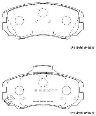 OEM PAD KIT, DISC BRAKE KD9703