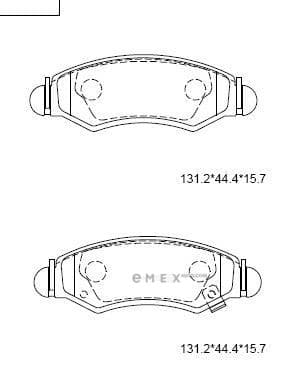 OEM PAD KIT, DISC BRAKE KD3760