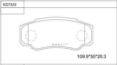 OEM PAD KIT, DISC BRAKE KD7333