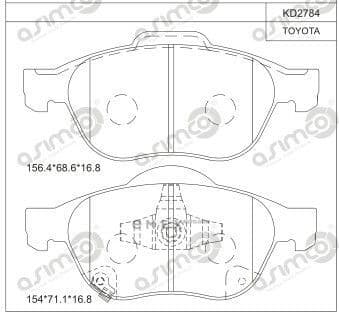 OEM PAD KIT, DISC BRAKE KD2784