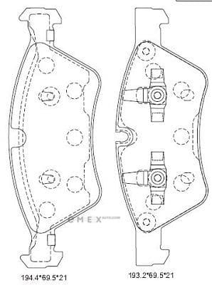 OEM PAD KIT, DISC BRAKE KD7549