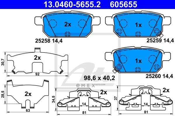 OEM PAD KIT, DISC BRAKE 13046056552