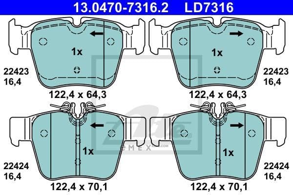 OEM PAD KIT, DISC BRAKE 13047073162