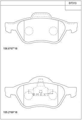 OEM BRAKE PAD KD7313