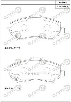 OEM PAD KIT, DISC BRAKE KD6566