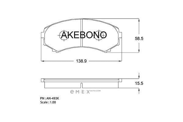 OEM PAD KIT, DISC BRAKE AN493K