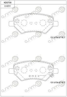 OEM PAD KIT, DISC BRAKE KD0709