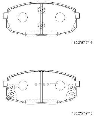 OEM PAD KIT, DISC BRAKE KD9740