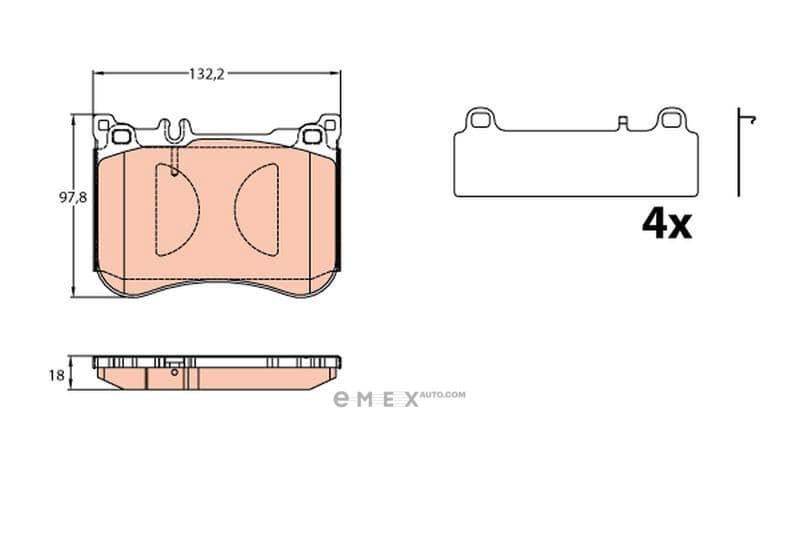 OEM PAD KIT, DISC BRAKE GDB2144