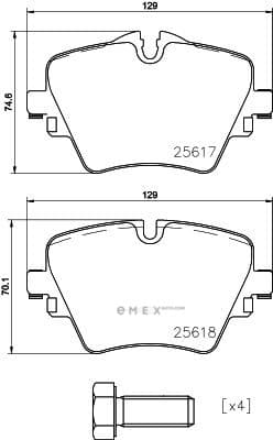 OEM PAD KIT, DISC BRAKE P06093