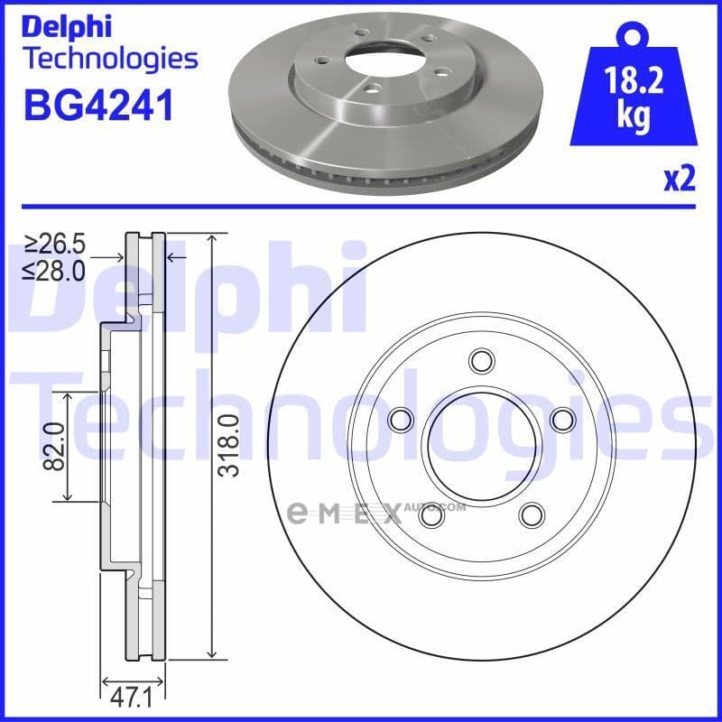 OEM BRAKE DISC (DOUBLE PACK) BG4241