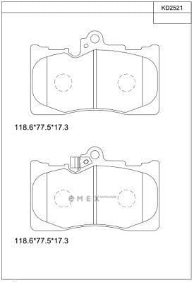 OEM BRAKE PAD KD2521