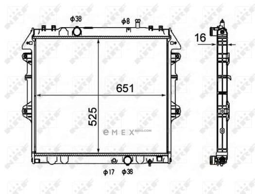 OEM RADIATOR ASSY, A/C 58491