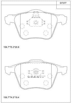 OEM PAD KIT, DISC BRAKE KD7377