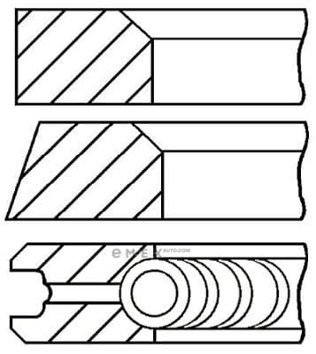 OEM RING DB OM611,612,613/88.50MM/2.5-2-3/050 0811790700