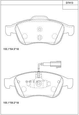 OEM PAD KIT, DISC BRAKE KD7413