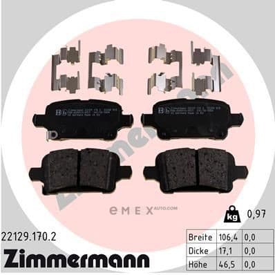 OEM PAD KIT, DISC BRAKE 221291702