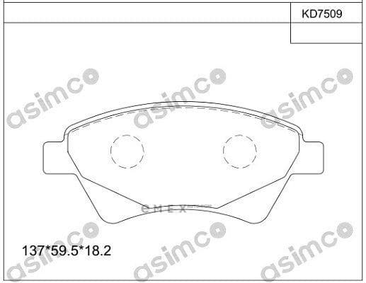 OEM PAD KIT, DISC BRAKE KD7509