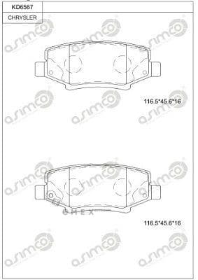 OEM PAD KIT, DISC BRAKE KD6567