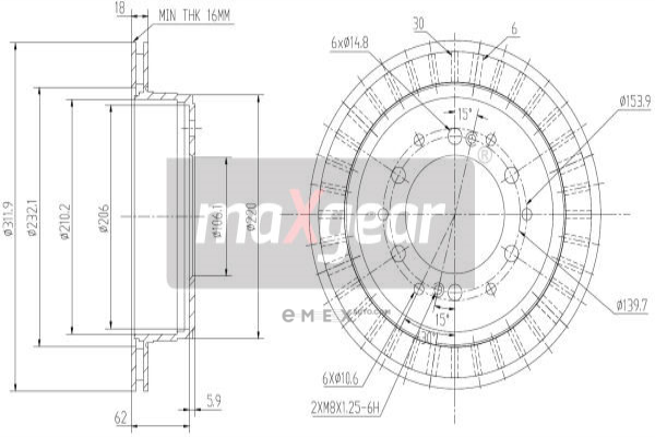 OEM BRAKE ROTOR 192464