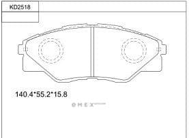 OEM PAD KIT, DISC BRAKE KD2518