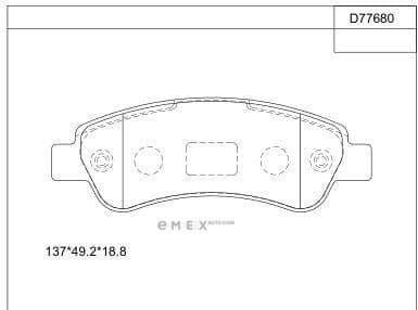 OEM BRAKE PAD KD77680