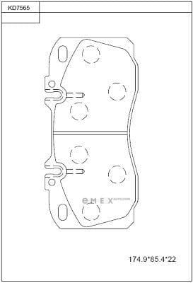 OEM PAD KIT, DISC BRAKE KD7565