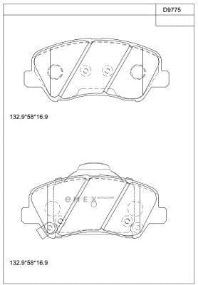 OEM PAD KIT, DISC BRAKE KD9775