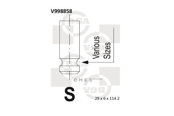 OEM Exhaustvalve V998858