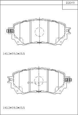 OEM PAD KIT, DISC BRAKE KD3049