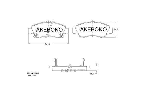 OEM DISC BRAKE PAD SET FR AN-377WK 45022-SD5-040 AKEBO AN377WK