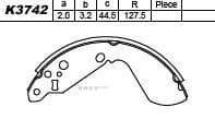 OEM BRAKE SHOE K3742