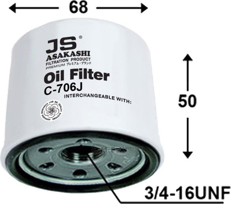 OEM OIL FILTER C706J