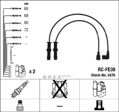 OEM WIRES FOR SPARK PLUGS RCFE39