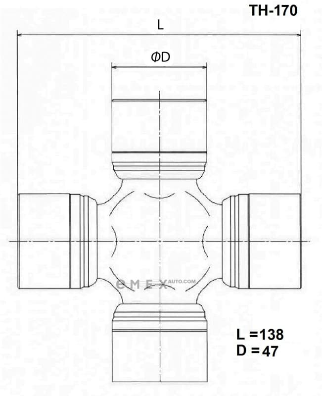 OEM UNIVERSAL JOINT KT725 TH170