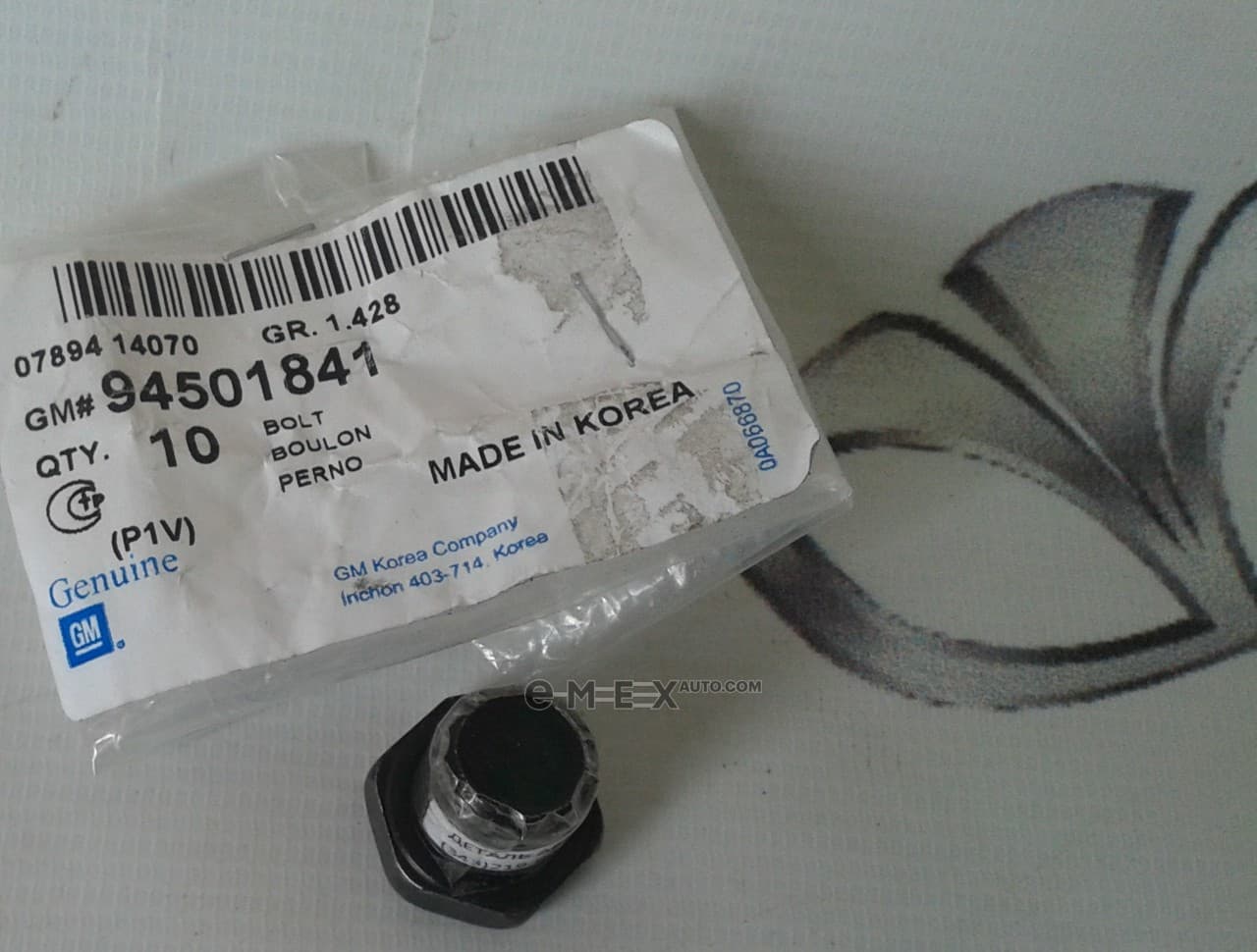 OEM BOLT,OIL DRV (94500883) 94501841