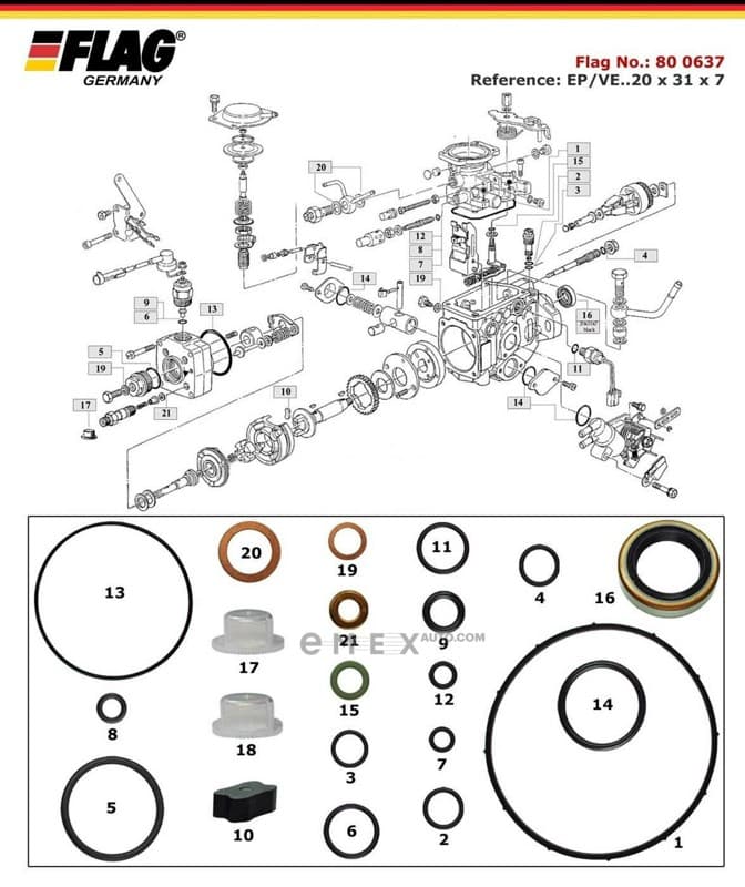 OEM REPAIR KIT, OIL PUMP 800637