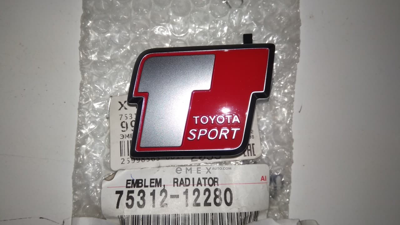 OEM EMBLEM NAME PLATE, PLASTIC 7531212280