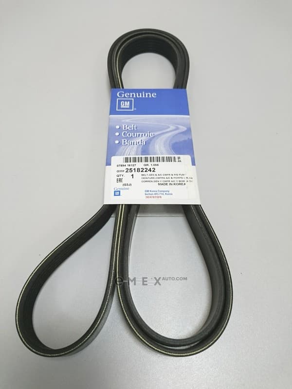 OEM BELT-GEN & A/C CMPR & P/S 25182242